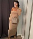 Elegant Slash Neck Long Sleeve Bodycon Dresses SHA-86264