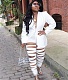 Chic Long Sleeve Cut Out Blazer Hollow Out Pants Set NY-2563