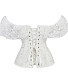 Waist Slimming Lace Ruffles Off Shoulder Corset ONY-738