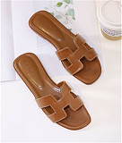 Retro Thin Open Toe Plus Size Beach Flat Sandals RS-1308