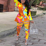 Chic Long Sleeve Cut Out Blazer Pencil Pants Matching Sets NY-2568