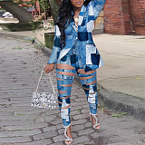 Chic Long Sleeve Cut Out Blazer Pencil Pants Matching Sets NY-2568