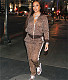 Leopard Print Zipper Jacket and Pants Two Piece Set MEM-88456