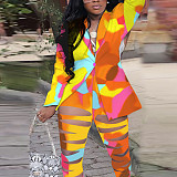 Chic Long Sleeve Cut Out Blazer Pencil Pants Matching Sets NY-2568