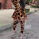 Chic Long Sleeve Cut Out Blazer Pencil Pants Matching Sets NY-2568