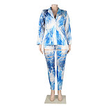 Chic Long Sleeve Cut Out Blazer Pencil Pants Matching Sets NY-2568