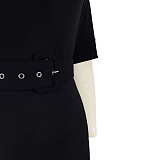 Elegant Solid Short Sleeve with Sashes Pencil Dresses ASL-6601