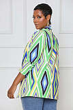 Elegant All Over Print Long Sleeves Blazer Jackets MK-3128