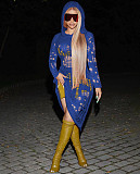 Long Sleeve Hooded Knitted Crochet Midi Dresses TR-1219