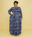 Bandage Crop Tops Loose Long Skirts Plus Size Set OSS-22457