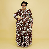 Bandage Crop Tops Loose Long Skirts Plus Size Set OSS-22457