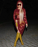 Long Sleeve Hooded Knitted Crochet Midi Dresses TR-1219