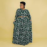 Bandage Crop Tops Loose Long Skirts Plus Size Set OSS-22457