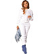 Solid Ruched Long Sleeve T-shirt and Pencil Pants Sets HMS-5400