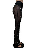 Sexy Beading Sheer Mesh Long Pants LSD-83139