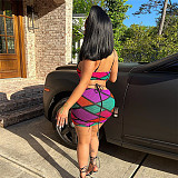 Sexy Mesh Print Cut Out Backless Bodycon Dress DLS-22D15642