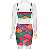Sexy Mesh Print Cut Out Backless Bodycon Dress DLS-22D15642