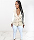 Baseball Style Notched Neck Blazer Pants Suit LSD-83136