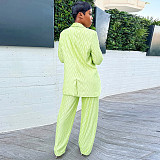 Bra Long Sleeve Shirts Wide Leg Pants 3 Piece Suits MA-523