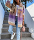 Winter Gradient Thick Braided Twist Woolen Coats MK-3133