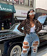 Lapel Leopard Snakeskin Zipper Blazer Jacket LSD-8588