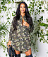 Camouflage Print Single-breasted Loose Shirt Dress JLY-19459