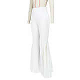 Mesh Patchwork High Waist with Pocket Flared Pants ASL-6606