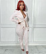 Office Lady Houndstooth Print Blazers Straight Pants Suit BN-9339