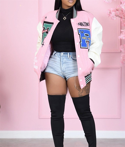 Streetwear Baseball Uniform Loose Oversized Jackets TB-5567