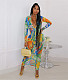 Long Sleeve Polo Neck Single-Breasted Maxi Dress YF-10255