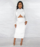 Mesh Patchwork Cut Out Ruched Bodycon Dresses YF-10216