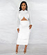 Mesh Patchwork Cut Out Ruched Bodycon Dresses YF-10216