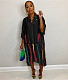 Loose Big Pocket One Piece Single Breasted Shirt Dress TE-4478