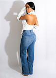 Streetwear Asymmetrical Turtleneck Backless Knitted Tops CM-8639