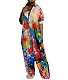 Casual Loose Oversize Ink Splash Print Jumpsuit ZAND-31253