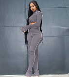 XS Bright Line Decoration Skinny Two Piece Pants Set MDF-5155