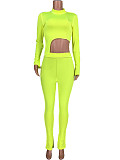 XS Bright Line Decoration Skinny Two Piece Pants Set MDF-5155