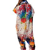Casual Loose Oversize Ink Splash Print Jumpsuit ZAND-31253