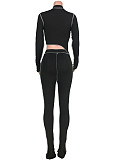 XS Bright Line Decoration Skinny Two Piece Pants Set MDF-5155