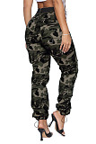 Vintage High Waist Camouflage Cargo Pants MEM-88462