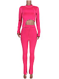 XS Bright Line Decoration Skinny Two Piece Pants Set MDF-5155