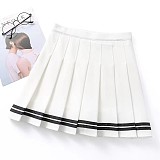Preppy Style High Waist Solid Pleated Mini Skirt RS-2522
