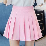 Preppy Style High Waist Solid Pleated Mini Skirt RS-2522