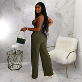 Tank Bodysuit and Hole Straight Pants 2 Piece Set YF-10294