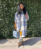 Classic Plaid Single-breasted Cotton Long Shirts SH-390410