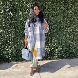 Classic Plaid Single-breasted Cotton Long Shirts SH-390410