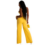 Tank Bodysuit and Hole Straight Pants 2 Piece Set YF-10294