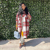Classic Plaid Single-breasted Cotton Long Shirts SH-390410
