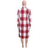 Classic Plaid Single-breasted Cotton Long Shirts SH-390410
