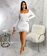 Ostrich Feather Corset Crop Tops Mini Skirts 2 Piece Set YF-10306